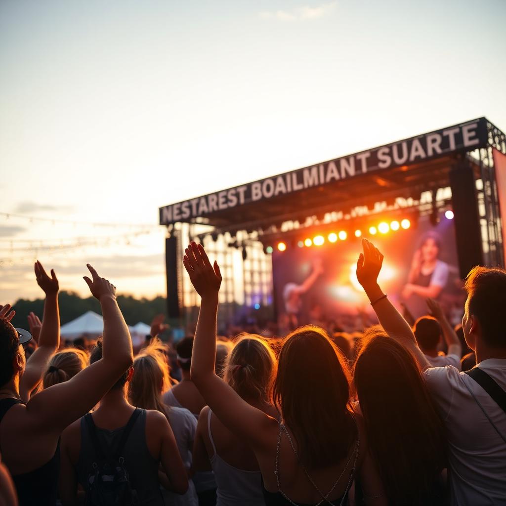 Festival sunset with friends